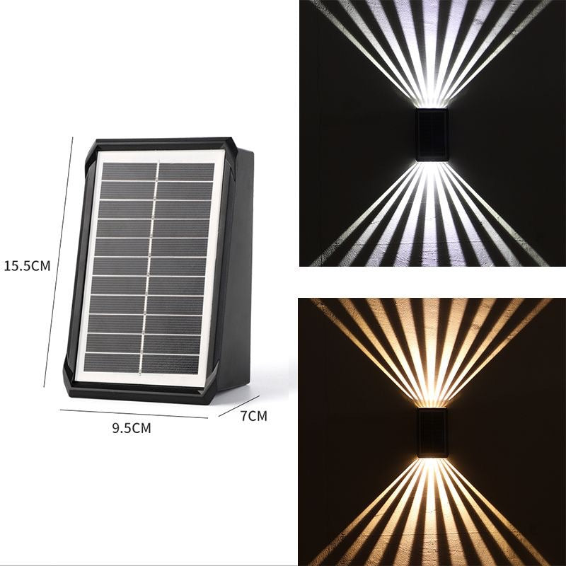 Spot mural solaire étanche à 4 LED pour l'extérieur