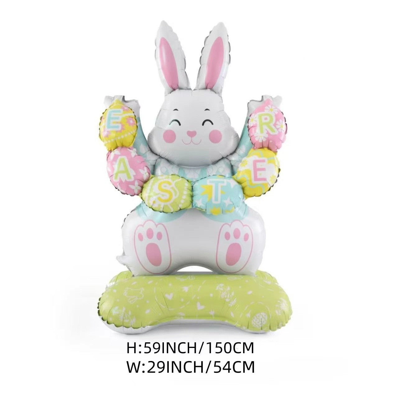 🐰 58% DE RÉDUCTION ! 🎉 Ballons 3D sur Pied pour Pâques – Géants Lapin/Carotte/Poussin/Œuf – Décoration Festive, Gonflage à l'Air & Parfait pour Enfants/Jardin 🌷