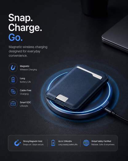 🔥Plus de 50 000 vendus !🔥 Portefeuille intelligent MagSafe en cuir nappa véritable – avec Apple Find My™ et Google Find Hub™, protection RFID et chargement sans fil.