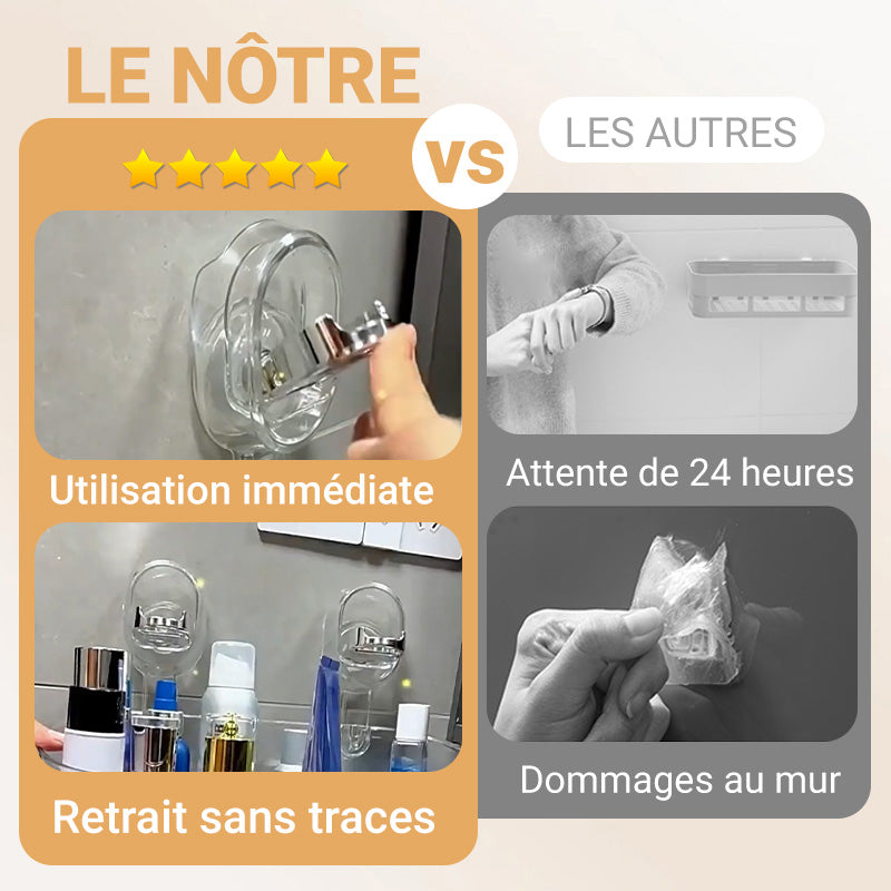 🔥Nouvelle mise à niveau 🍃Vente chaude 50% Off🔥Support de rangement à ventouse avec trou de drainage【Vente directe d'usine】