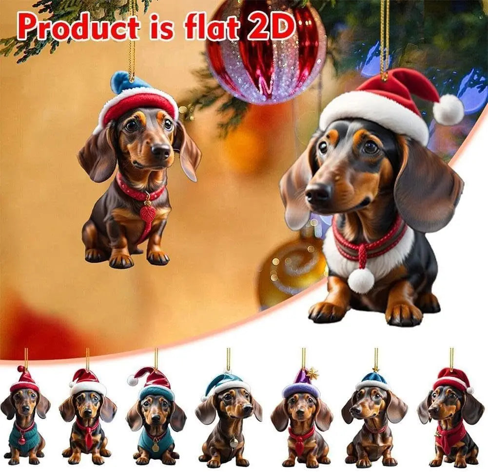 ⏳🔥50 % DE RÉDUCTION POUR UNE DURÉE LIMITÉE ! ⏰🎄 Décorations de sapin de Noël en forme de chiot 🐕🎁