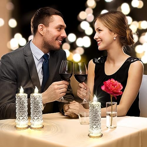 🕯️ 50 % DE RÉDUCTION EN CE MOMENT ! ✨ Lampes de table LED à cristaux - Lampes de table romantiques pour la nuit🎁