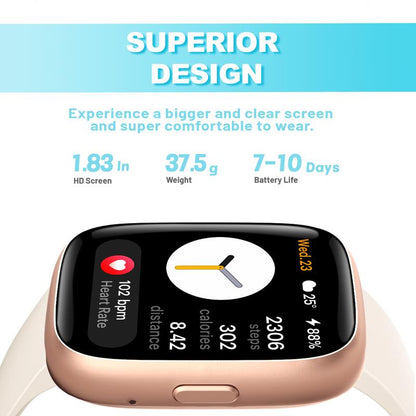 Montre connectée pour femmes et hommes, tracker d'activité physique avec fonction d'appel, montre de fitness avec suivi du sommeil/100 sports/podomètre étanche IP68