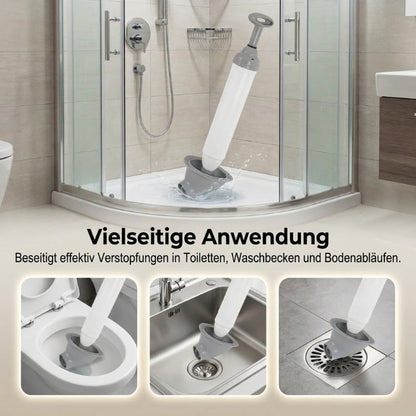 💎 Déboucheur haute pression pour toilettes à usage domestique – Élimination immédiate des bouchons, sans produits chimiques, sans saleté !