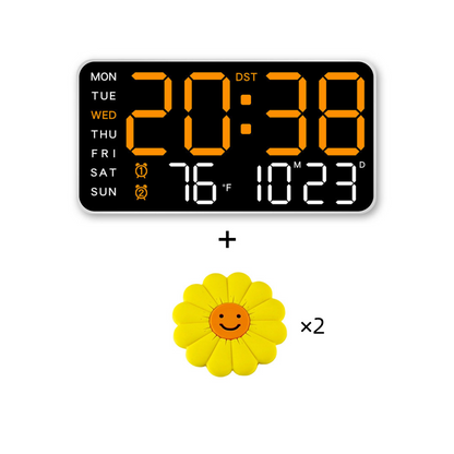 📢📢50 % DE RÉDUCTION !! ⏰Horloge murale numérique LED décorative multifonctionnelle, l'horloge numérique sans limites pour la maison norvégienne moderne.