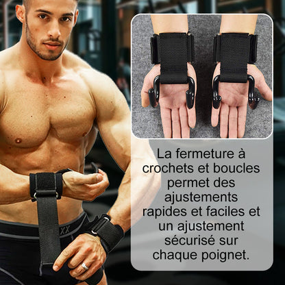 💎 49% DE RÉDUCTION ! 💎 Sangles de Poignet Robustes à Crochets pour Haltérophilie – Prise Ultrasécurisée, Confort Maximal & Support Musculaire Intensif