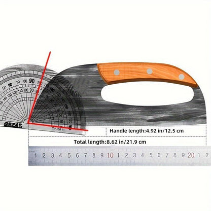 Couteau de cuisine ergonomique – Conçu pour une prise en main vers l'avant, il permet de couper facilement les légumes et la viande. Un cadeau bien pensé pour les cuisiniers amateurs. 🍅🔪