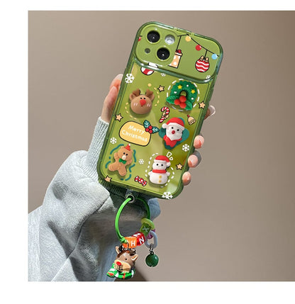 🎅Vente de Noël🎊 - 50% de réduction💥Arbre de Noël pendentif Flip Mirror Case Cover Étui pour iPhone