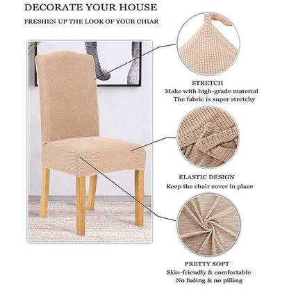 🔥‑50% Réduction ! Housse de chaise extensible 🪑 Ajustement parfait, anti-tache, protège et rénove vos chaises facilement ✨
