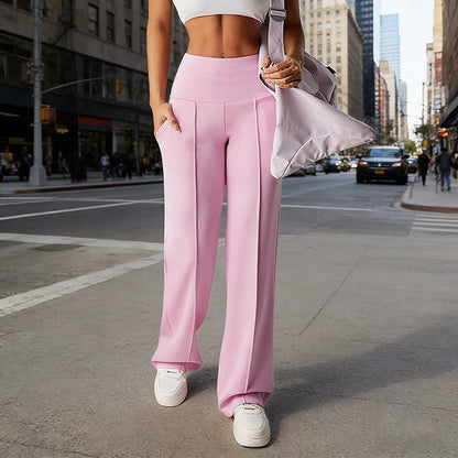 💃 Élégance Quotidienne - Pantalon Droit Femme Tissu Souple - Coupe Ample & Confort Parfait【Offre Spéciale】