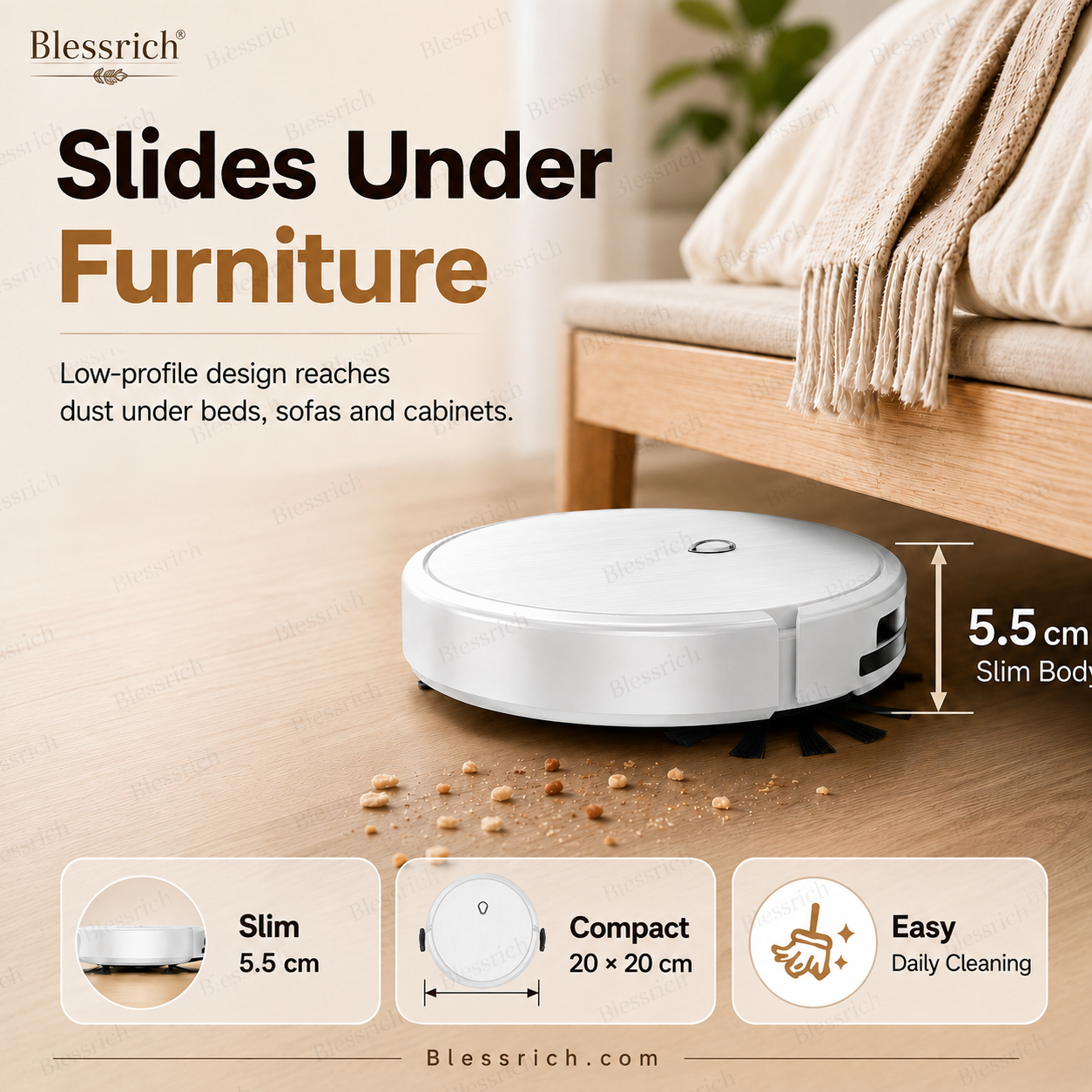 Balayeuse-robot 3-en-1 SmartSweep