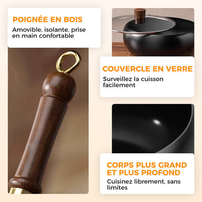 Assurance qualité + Poêle en fer épais à revêtement non toxique 👨‍🍳