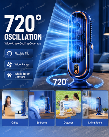 Ventilateur de bureau portable avec 5 vitesses