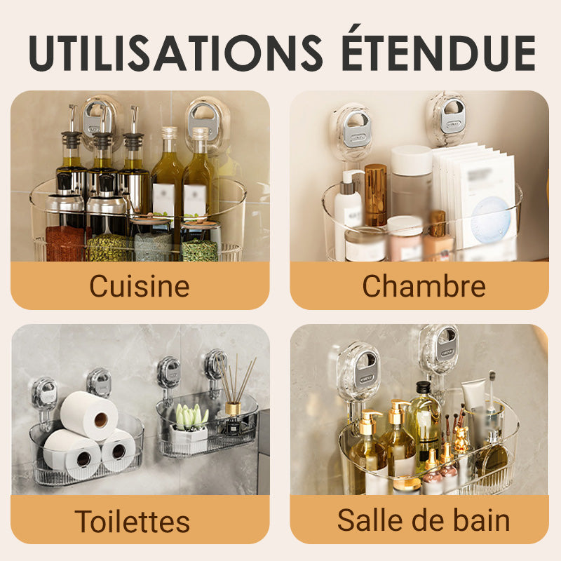 🔥Nouvelle mise à niveau 🍃Vente chaude 50% Off🔥Support de rangement à ventouse avec trou de drainage【Vente directe d'usine】