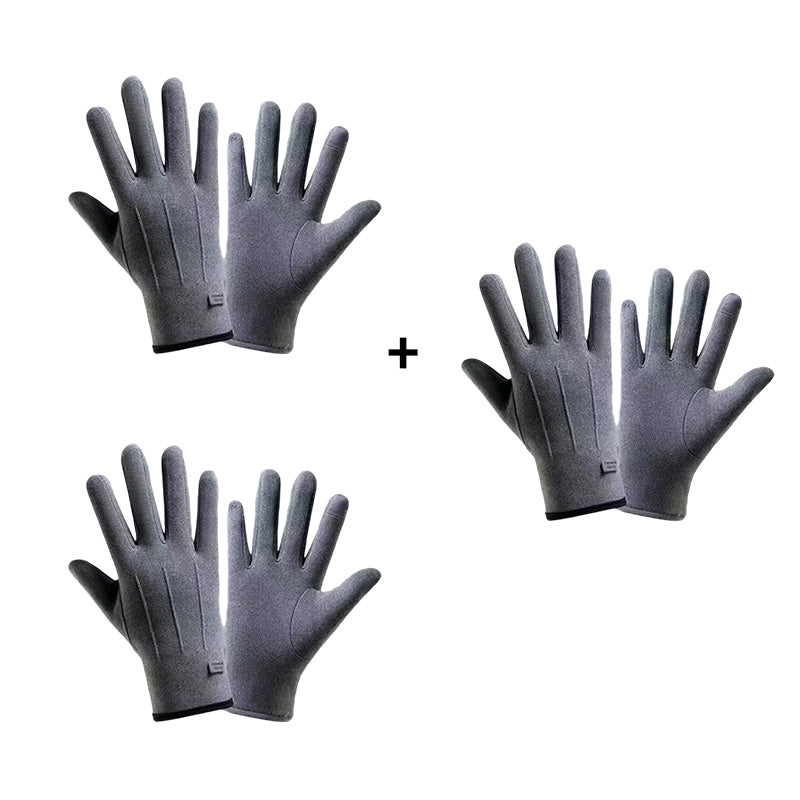 Gants chauds coupe-vent avec écran tactile et poignée antidérapante