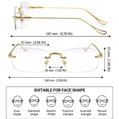 👓Lunettes de presbytie à lumière bleue sans monture pour hommes et femmes