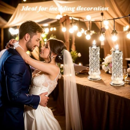 🕯️ 50 % DE RÉDUCTION EN CE MOMENT ! ✨ Lampes de table LED à cristaux - Lampes de table romantiques pour la nuit🎁