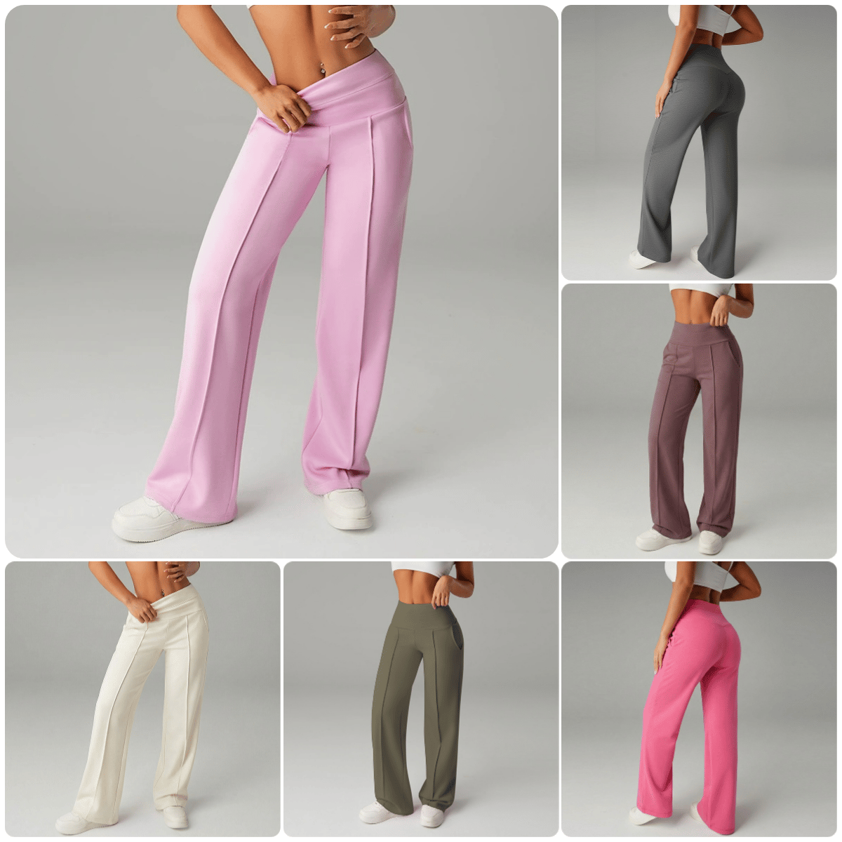 💃 Élégance Quotidienne - Pantalon Droit Femme Tissu Souple - Coupe Ample & Confort Parfait【Offre Spéciale】