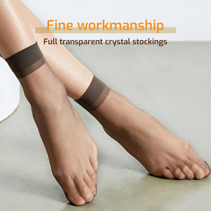 💞 Chaussettes en soie cristalline antidérapantes et invisibles (Super promotion ⛄ ACHETEZ-EN 2 ET BÉNÉFICIEZ DE 5 % DE RÉDUCTION)