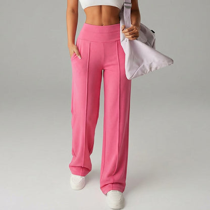 💃 Élégance Quotidienne - Pantalon Droit Femme Tissu Souple - Coupe Ample & Confort Parfait【Offre Spéciale】