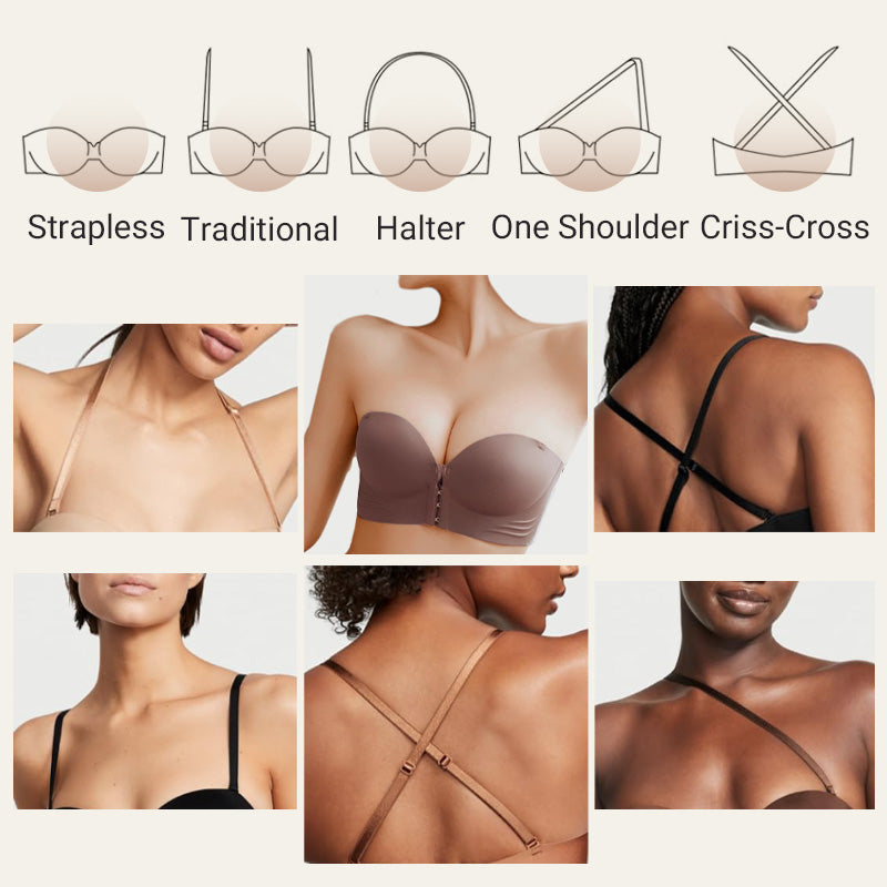 🏆Soutien-gorge sans bretelles à fermeture avant antidérapant🌿👑