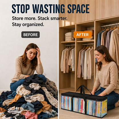 📦Grand sac de rangement en plastique transparent, solide et épais, idéal pour les vêtements, les déménagements et le stockage