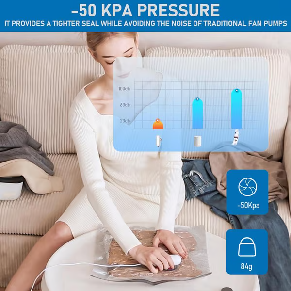 🧳 51 % DE RÉDUCTION OFFRE EXCEPTIONNELLE ! ⚡ Lot de 6 sacs de compression pour aspirateur électrique USB – Rangement peu encombrant, fermeture hermétique, réutilisables et durables 🌀