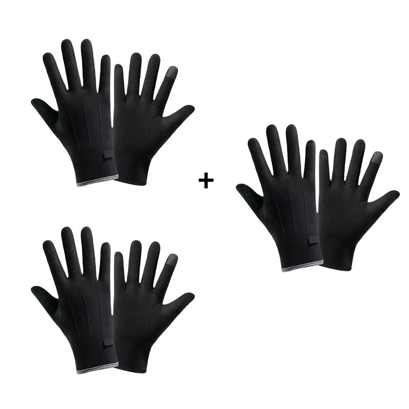 Gants chauds coupe-vent avec écran tactile et poignée antidérapante