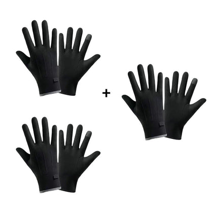 Gants chauds coupe-vent avec écran tactile et poignée antidérapante