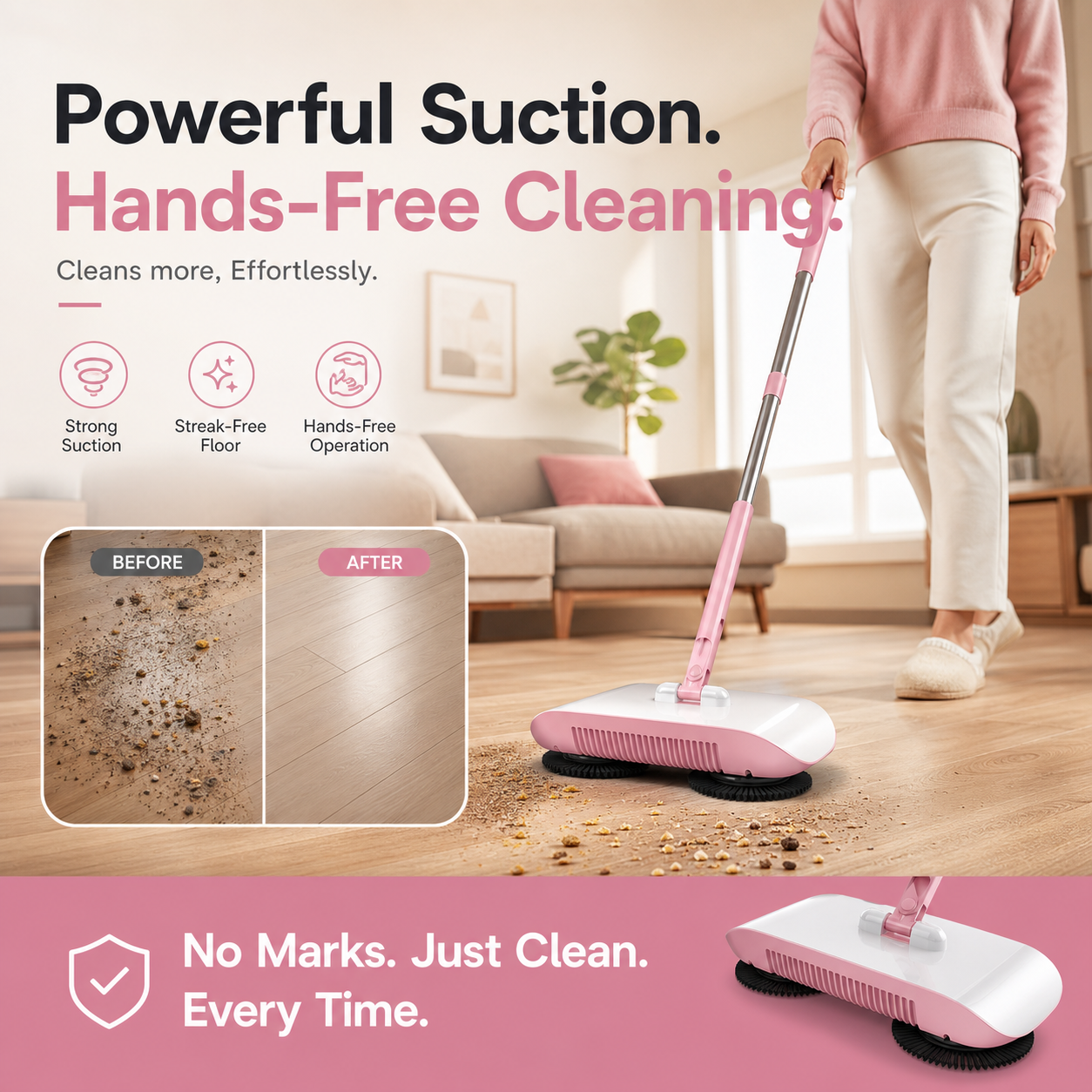 Aspirateur Robot Intelligent avec Fraises et Balai
