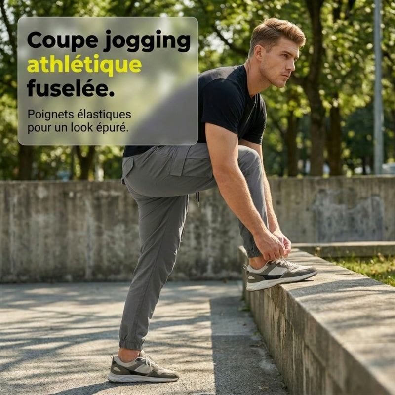👖 PROMO LIMITÉE 50% DE RÉDUCTION ! ✨ Pantalon Cargo Jogger – Polyester, Taille Réglable, Poches ✨