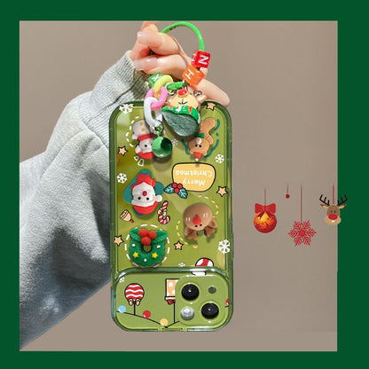 🎅Vente de Noël🎊 - 50% de réduction💥Arbre de Noël pendentif Flip Mirror Case Cover Étui pour iPhone