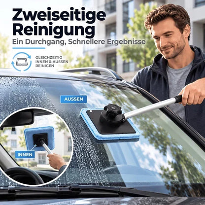 Nettoyant magnétique double face pour vitres de voiture | Kit de nettoyage sans traces pour vitres automobiles