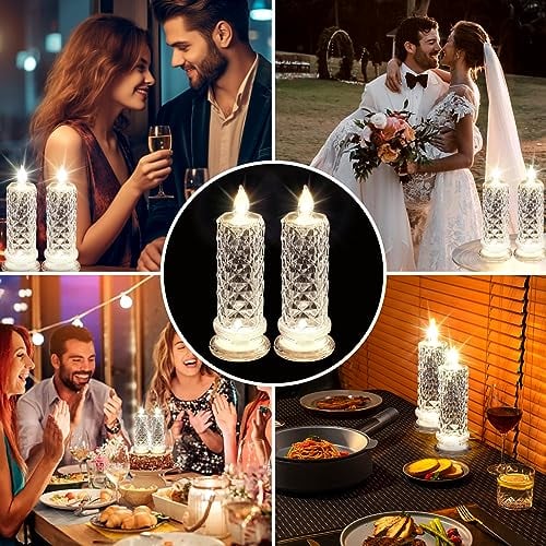 🕯️ 50 % DE RÉDUCTION EN CE MOMENT ! ✨ Lampes de table LED à cristaux - Lampes de table romantiques pour la nuit🎁