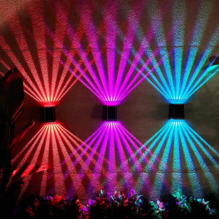 Spot mural solaire étanche à 4 LED pour l'extérieur