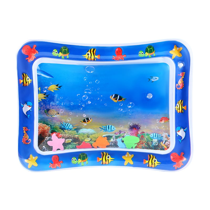 😻Tapis aquatique pour animaux de compagnie – jouet interactif avec des poissons flottants + tapis rafraîchissant pour l'été