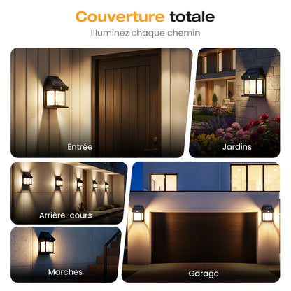 2025 Nouvelle lampe murale solaire pour l'extérieur