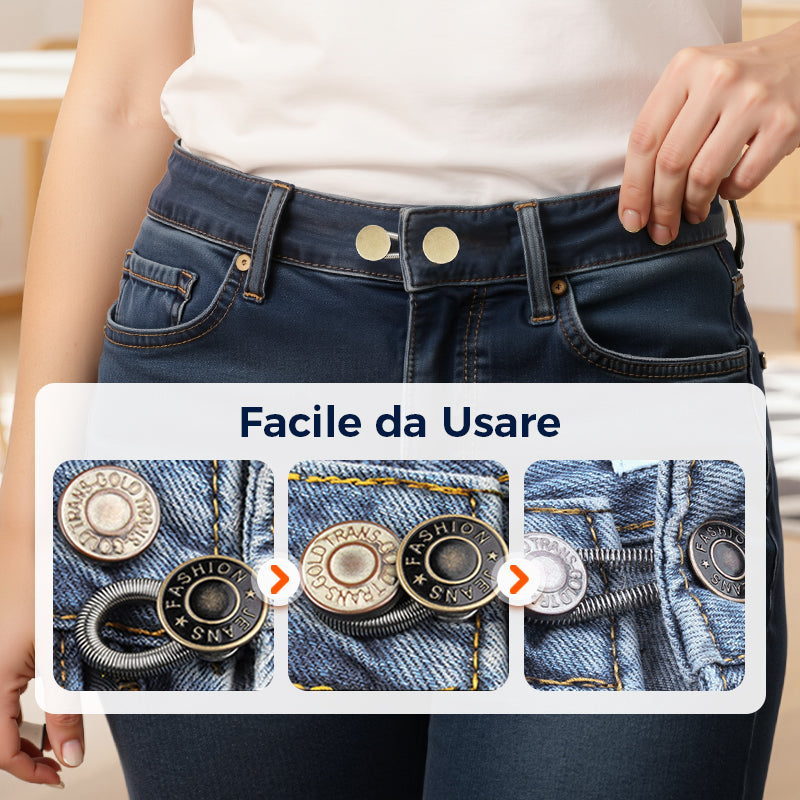 🏆Bouton-pression à allonge métallique à ressort pour jean🔩👖
