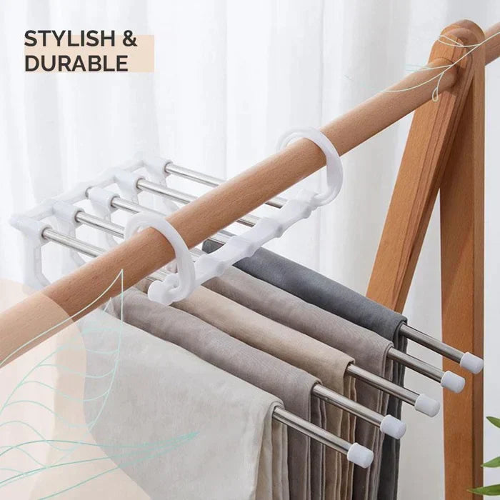 👑✨ Porte-Pantalons Multifonctionnel – Gain de Place et Pratique 🌟🏆
