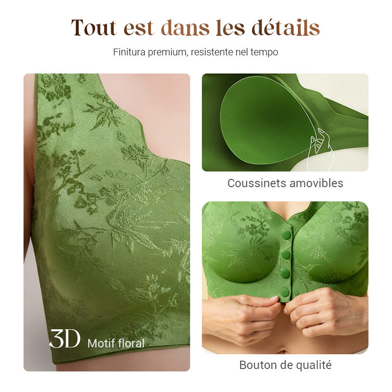 🏆Soutien-Gorge Confortable Sans Armature avec Fermeture Frontale🌿