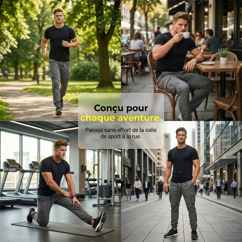 👖 PROMO LIMITÉE 50% DE RÉDUCTION ! ✨ Pantalon Cargo Jogger – Polyester, Taille Réglable, Poches ✨