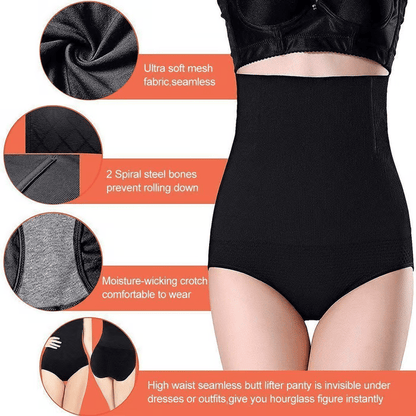 🎁Dernier jour - 1 acheté, 1 offert🎉Culotte gainante taille haute pour un ventre plat