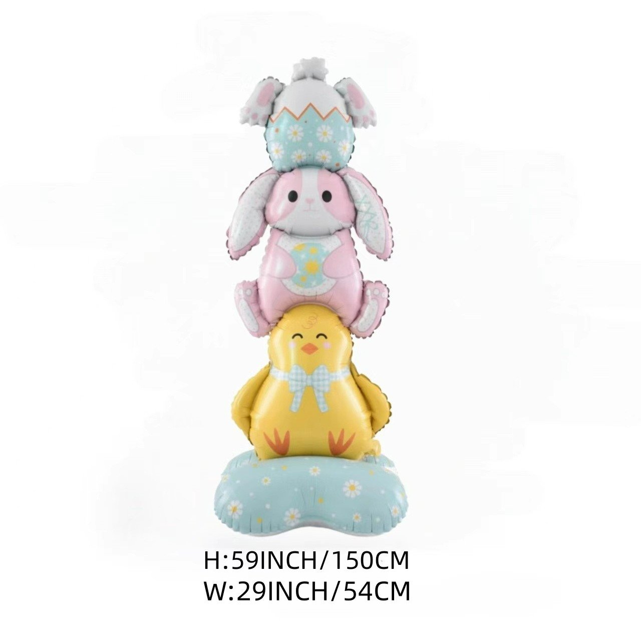 🐰 58% DE RÉDUCTION ! 🎉 Ballons 3D sur Pied pour Pâques – Géants Lapin/Carotte/Poussin/Œuf – Décoration Festive, Gonflage à l'Air & Parfait pour Enfants/Jardin 🌷