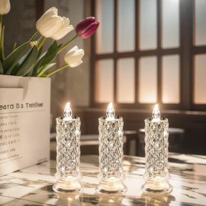 🕯️ 50 % DE RÉDUCTION EN CE MOMENT ! ✨ Lampes de table LED à cristaux - Lampes de table romantiques pour la nuit🎁