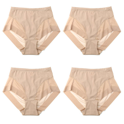 🎁(4 pièces) Achetez-en 1 et obtenez-en 3 gratuitement ⏳Slip moulant taille haute en soie glacée sans couture