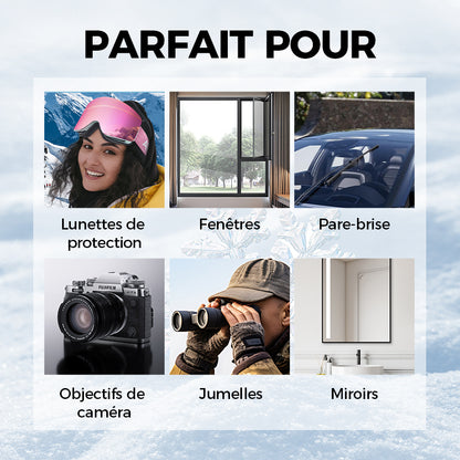 ❄️ Lingette Revêtement Anti-Buée Micromoléculaire – Garde Votre Pare-brise Clair et Sans Buée 🧽✨