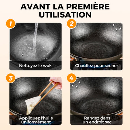 Assurance qualité + Poêle en fer épais à revêtement non toxique 👨‍🍳