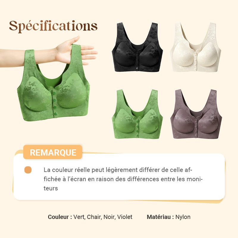 🏆Soutien-Gorge Confortable Sans Armature avec Fermeture Frontale🌿
