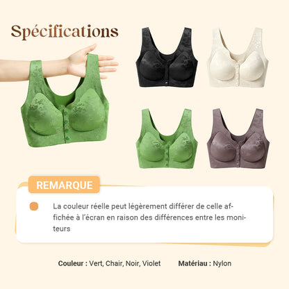 🏆Soutien-Gorge Confortable Sans Armature avec Fermeture Frontale🌿