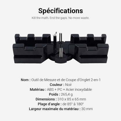 🔈🔈 50% DE RÉDUCTION ! ✨ Outil 2-en-1 Mesure et Coupe - Précision Maximale, Gain de Temps pour Bricolage et Menuiserie 📐